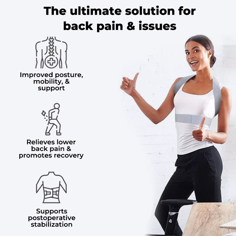 BackStar Adjustable Posture Corrector Support Brace for Back Pain Relief & Posture Improvement
