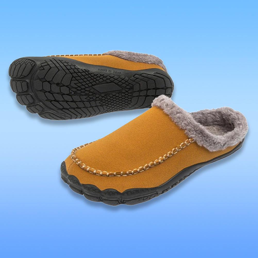 CozyFit™ Warm Barefoot Fur Slippers with Zero Drop Sole, Durable Non-Slip Design