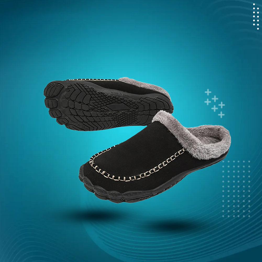 CozyFit™ Warm Barefoot Fur Slippers with Zero Drop Sole, Durable Non-Slip Design
