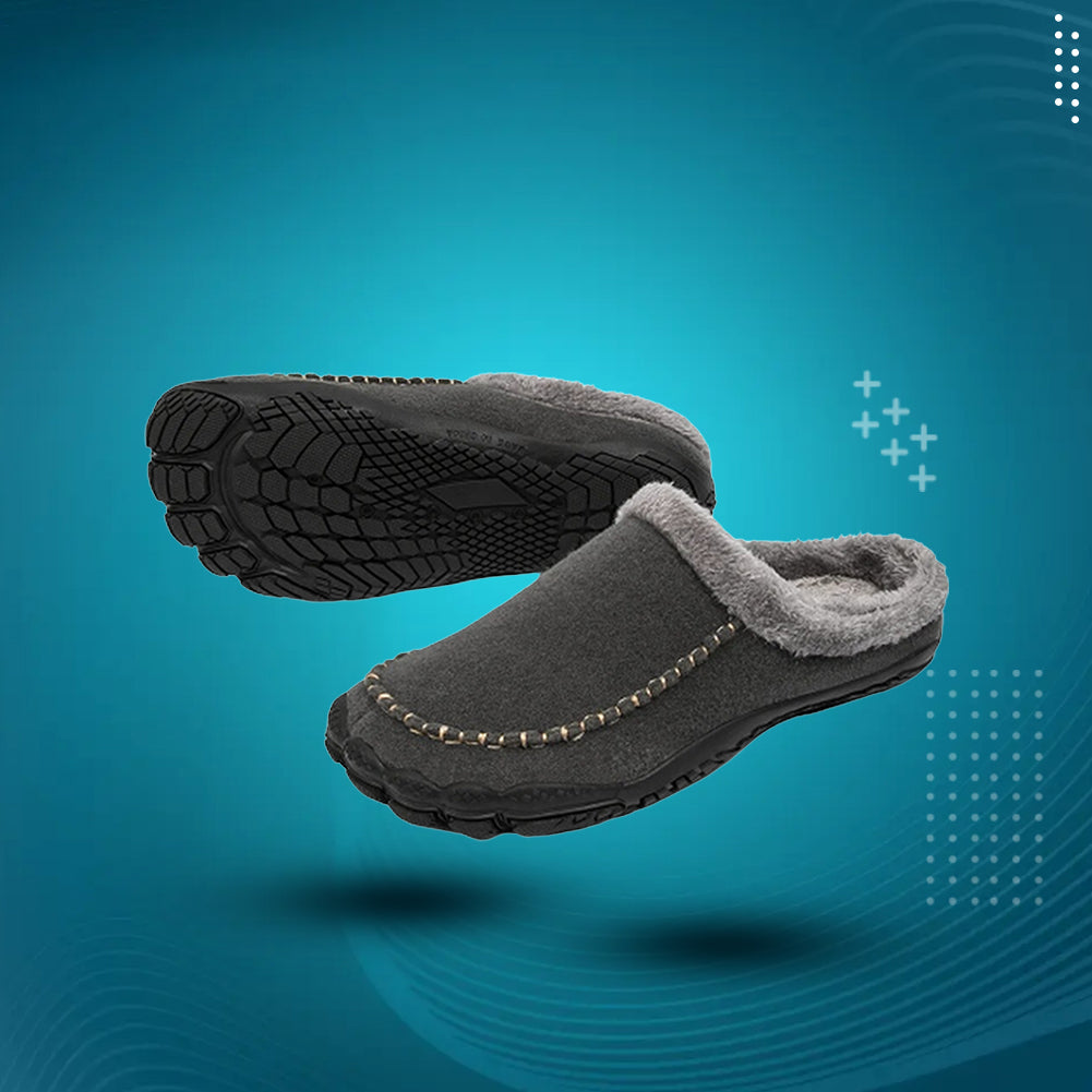 CozyFit™ Warm Barefoot Fur Slippers with Zero Drop Sole, Durable Non-Slip Design