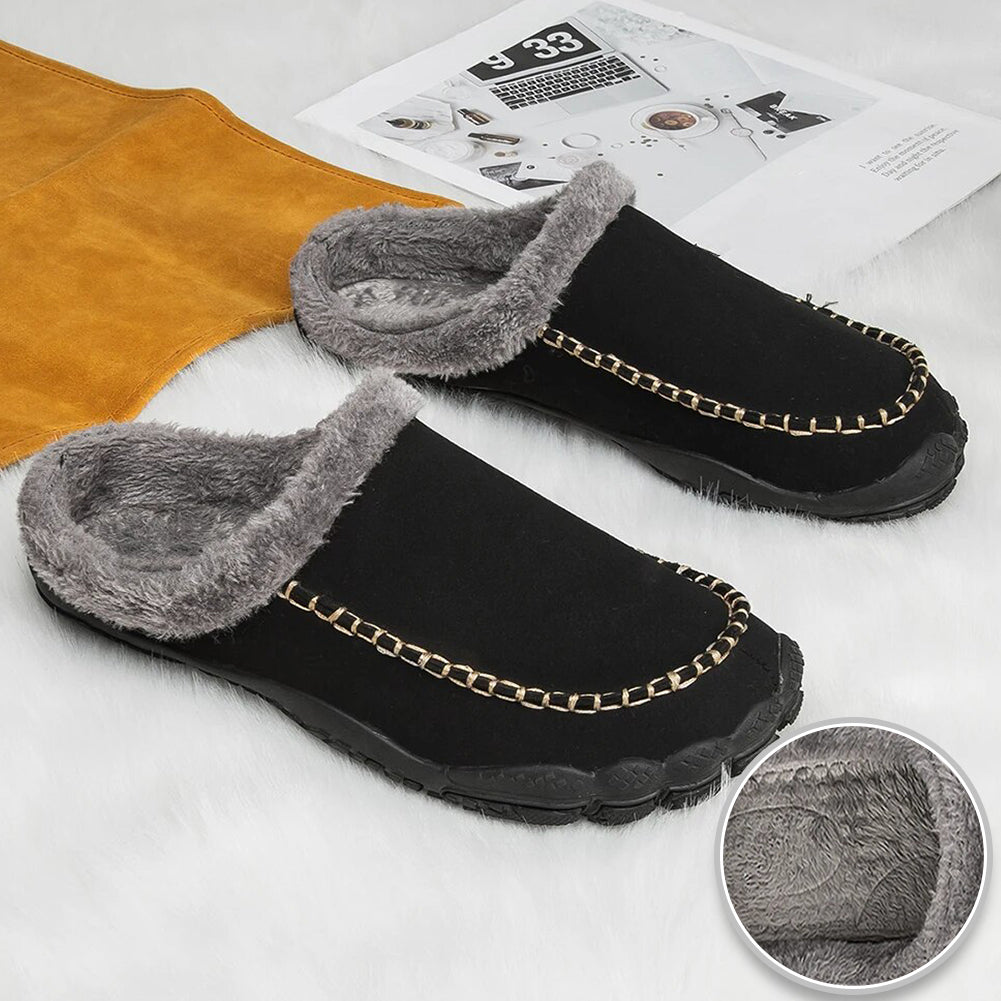 CozyFit™ Warm Barefoot Fur Slippers with Zero Drop Sole, Durable Non-Slip Design