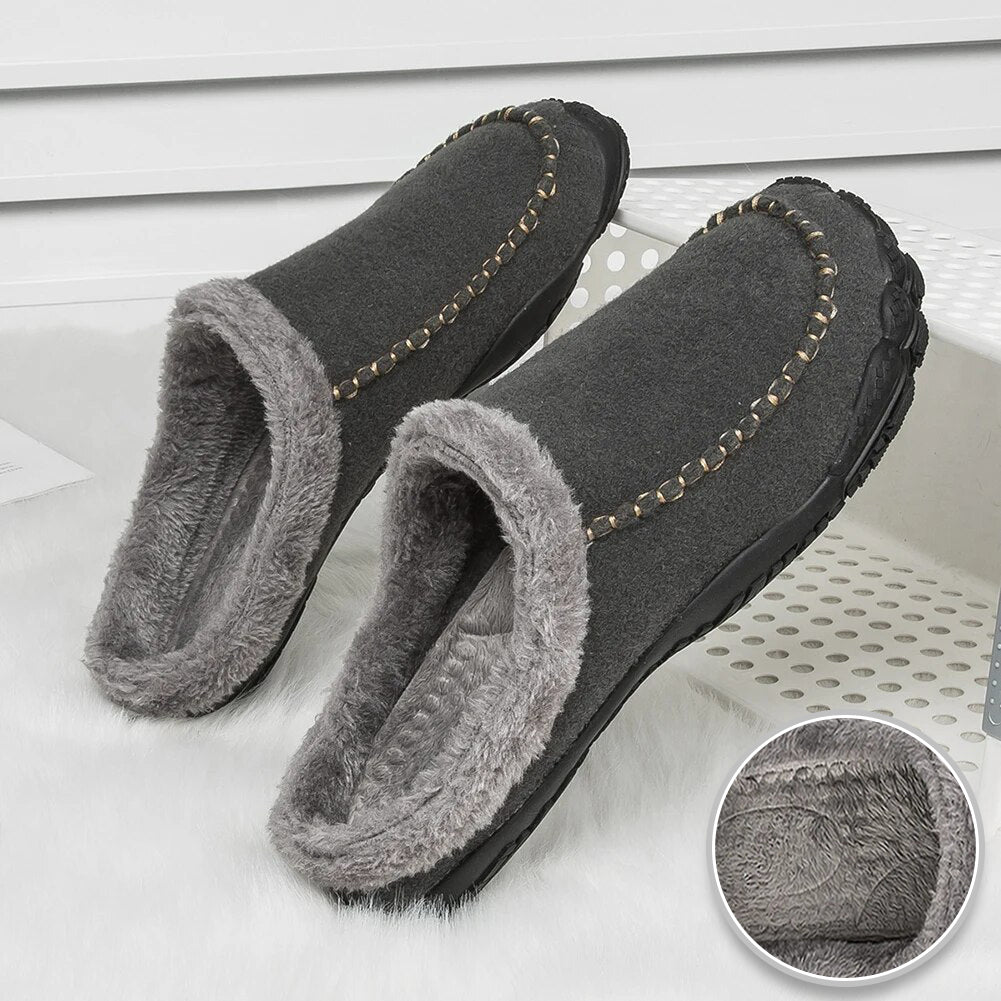 CozyFit™ Warm Barefoot Fur Slippers with Zero Drop Sole, Durable Non-Slip Design
