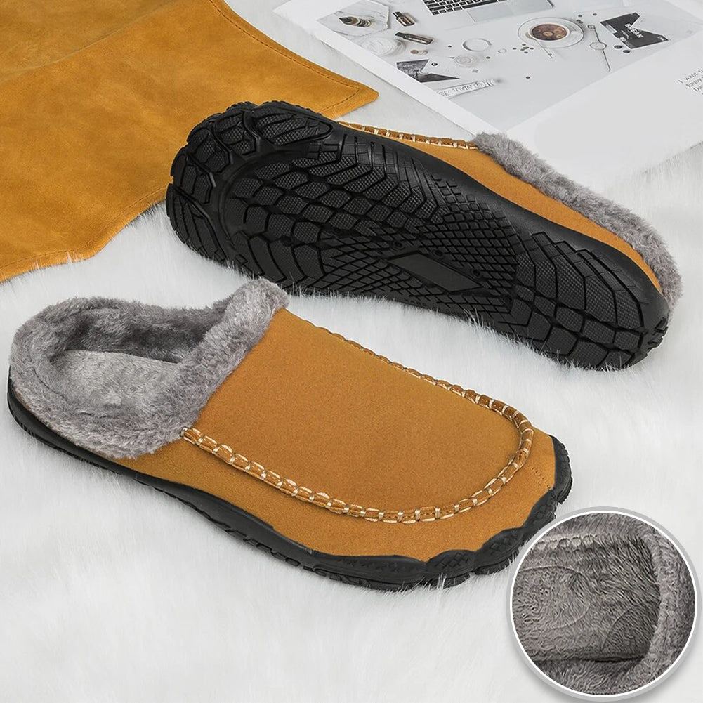 CozyFit™ Warm Barefoot Fur Slippers with Zero Drop Sole, Durable Non-Slip Design