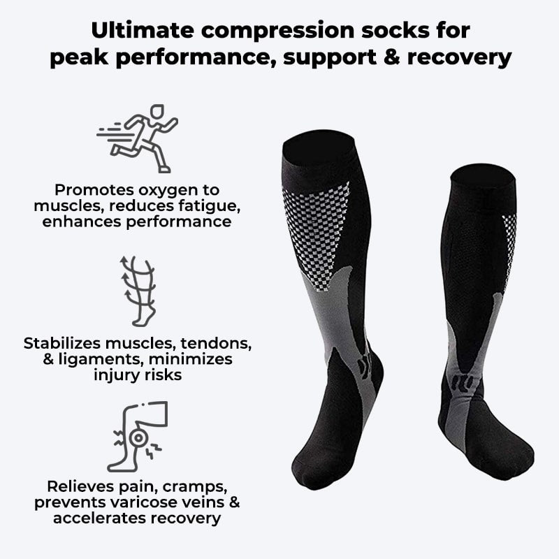 Compression Socks - Targeted Pressure Enhanced Blood Circulation for Pain-Free Legs and Feet